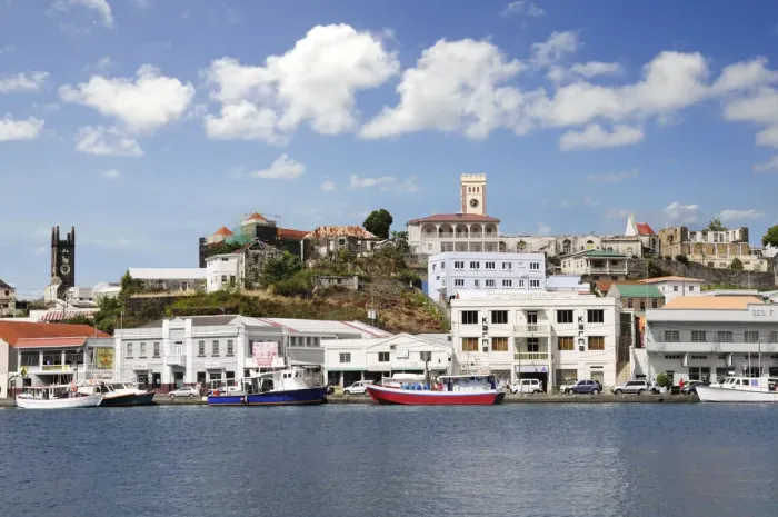Framed Print : Port, Saint George, Grenada, Caribbean Framed Print : Port, Saint George, Grenada, Caribbean