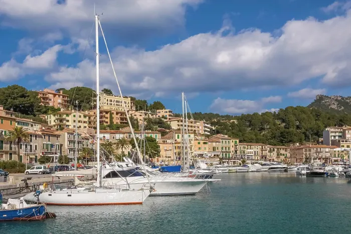 Framed Print : Port of Soller, Mallorca, Balearic Islands, Spain Framed Print : Port of Soller, Mallorca, Balearic Islands, Spain