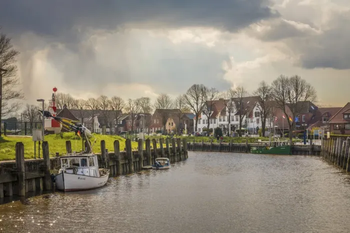 Framed Print : Port of Toenning, North Friesland, Schleswig-Holstein Framed Print : Port of Toenning, North Friesland, Schleswig-Holstein