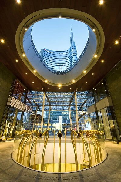 Porta Nuova architecture and Unicredit Tower. Milan, Italy
