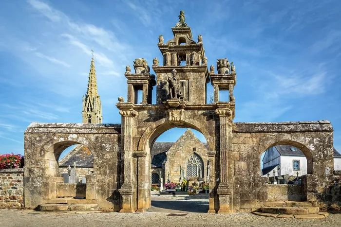 Framed Print : Portal of the church of Saint-Pierre-Saint-Paul in Argol, Finistere, Brittany, France