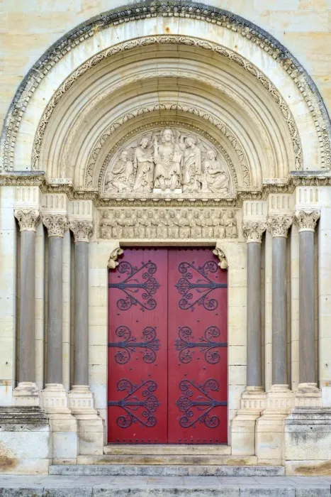 Framed Print : Front portal entrance to eglise Saint-Paul (Church of Saint Paul), NAmes Framed Print : Front portal entrance to eglise Saint-Paul (Church of Saint Paul), NAmes