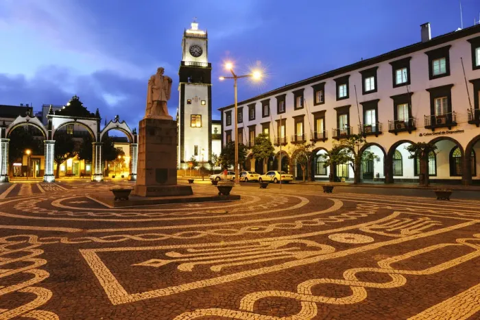 Framed Print : The Portas da Cidade (Gates to the City), are the historical entrance to the village Framed Print : The Portas da Cidade (Gates to the City), are the historical entrance to the village