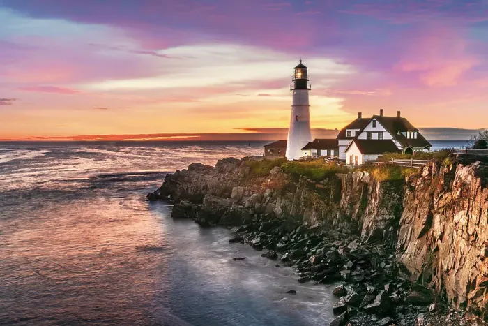 Framed Print : Portland Head Lighthouse, Cape Elizabeth, Sunrise Portland Maine, New England, USA Framed Print : Portland Head Lighthouse, Cape Elizabeth, Sunrise Portland Maine, New England, USA