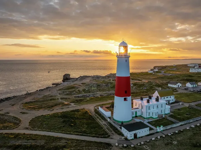 Framed Print : Portland Bill at sunset, Dorset, England, UK Framed Print : Portland Bill at sunset, Dorset, England, UK