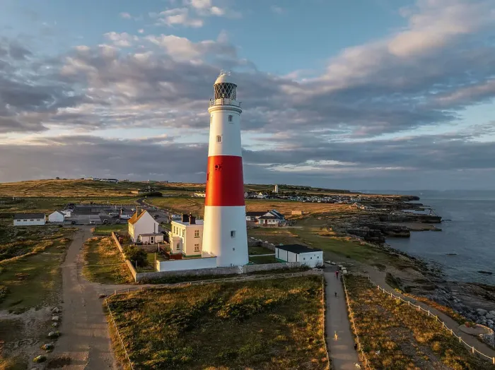 Framed Print : Portland Bill at sunset, Dorset, England, UK