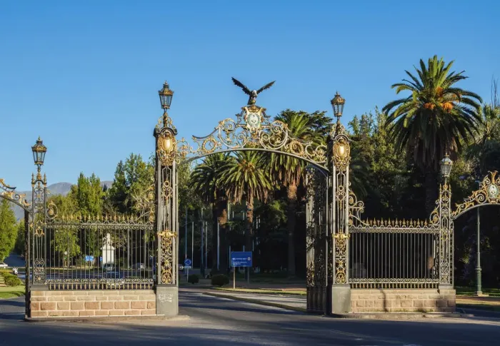 Framed Print : Portones del Parque, decorative gate, General San Martin Park, Mendoza, Argentina