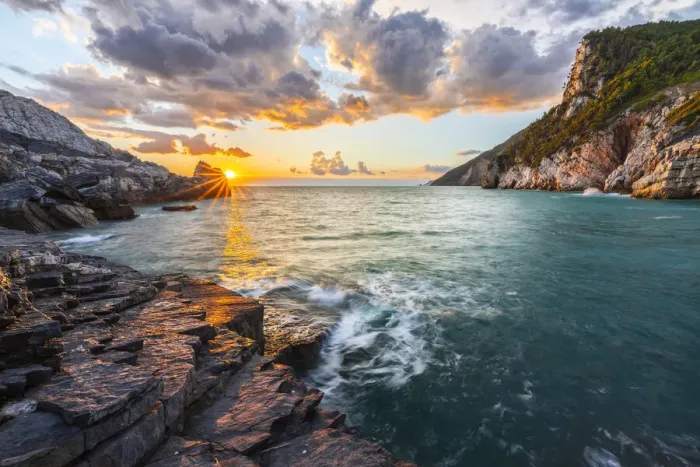 Framed Print : Portovenere Cliffs at sunset, La Spezia, Liguria, Italy Framed Print : Portovenere Cliffs at sunset, La Spezia, Liguria, Italy