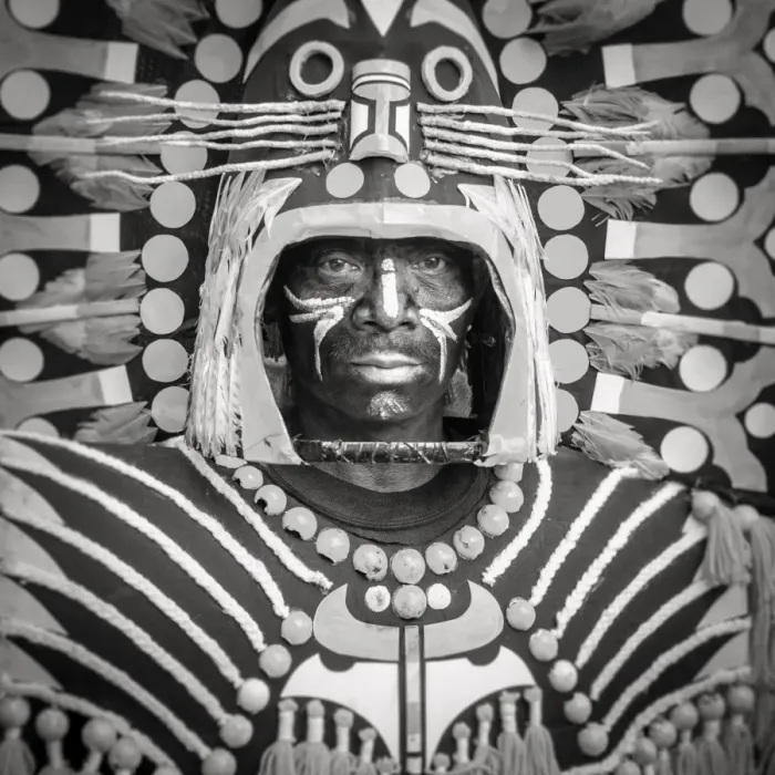 Framed Print : Portrait of Ati-atihan festival participant, Kalibo, Aklan, Western Visayas, Philippines