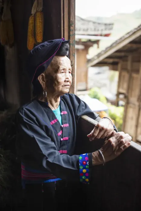 Framed Print : Portrait of Chinese lady in traditional dress, Longji, Longshen, Guangxi, China Framed Print : Portrait of Chinese lady in traditional dress, Longji, Longshen, Guangxi, China