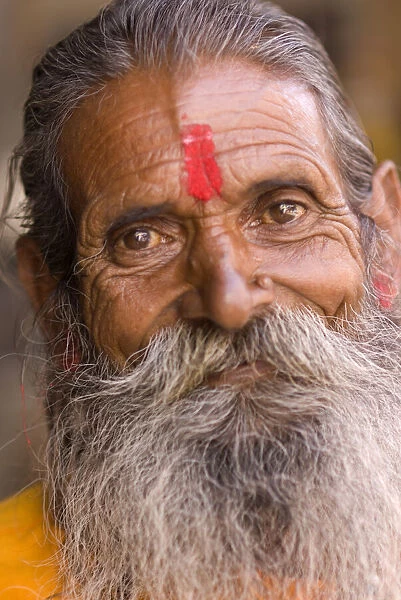 Portrait of Man, Udaipur, Rajasthan, India, Asia