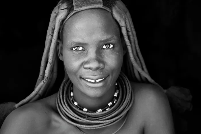 Framed Print : Portrait of a young Himba woman, Kaokoland, , Namibia, Africa