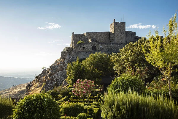 Portugal, Alentejo, Marvao. The walls of the ancient Moorish & medieval Crusader castle