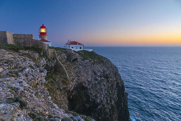 Portugal, Algarve, Sagres, Cabo de Sao Vicente (Cape St. Vincent), Lighthouse