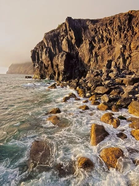 Portugal, Azores, Corvo, Rocky Coastline near Vila do Corvo