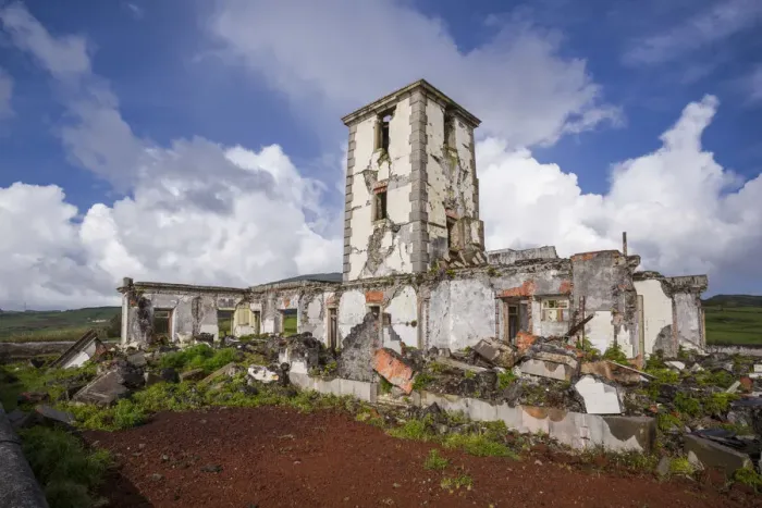 Framed Print : Portugal, Azores, Faial Island, Riberinha, earthquake damaged ruins of the Pontinha Framed Print : Portugal, Azores, Faial Island, Riberinha, earthquake damaged ruins of the Pontinha