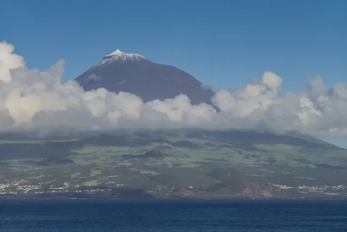 Framed Print : Portugal, Azores, Faial Island, Horta, the summit of the Pico Volcano Framed Print : Portugal, Azores, Faial Island, Horta, the summit of the Pico Volcano