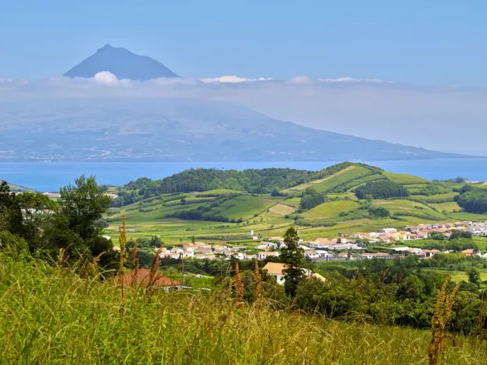 Framed Print : Portugal, Azores, Faial, Landscape of central part of Faial Island with Mount Pico Framed Print : Portugal, Azores, Faial, Landscape of central part of Faial Island with Mount Pico