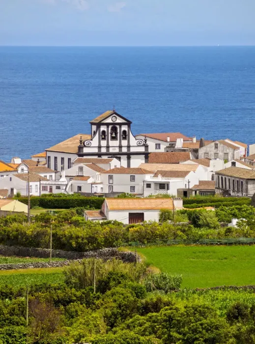 Framed Print : Portugal, Azores, Graciosa, Sao Mateus da Praia, Townscape of Praia Framed Print : Portugal, Azores, Graciosa, Sao Mateus da Praia, Townscape of Praia