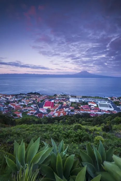 Framed Print : Portugal, Azores, Sao Jorge Island, Velas, dawn Framed Print : Portugal, Azores, Sao Jorge Island, Velas, dawn