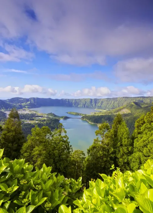 Framed Print : Portugal, Azores, Sao Miguel, municipality of Ponta Delgada, Sete Cidades, elevated Framed Print : Portugal, Azores, Sao Miguel, municipality of Ponta Delgada, Sete Cidades, elevated