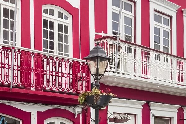 Portugal, Azores, Terceira Island, Angra do Heroismo, building details