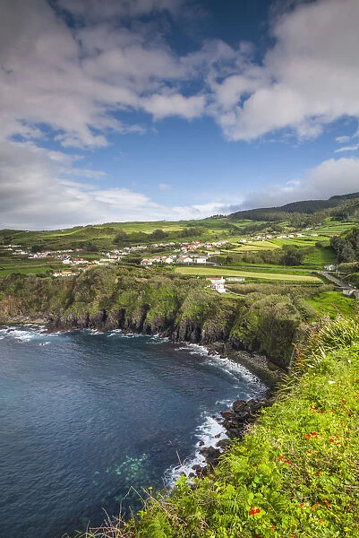 Portugal, Azores, Terceira Island, Quatro Ribeiras of Baia das Quatro Ribeiras bay