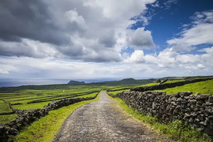 Framed Print : Portugal, Azores, Terceira Island, Serra do Cume, stone wall Framed Print : Portugal, Azores, Terceira Island, Serra do Cume, stone wall