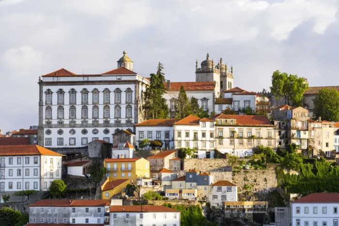 Framed Print : Portugal, Douro Litoral, Porto. An early morning view of the Episcopal Palace Framed Print : Portugal, Douro Litoral, Porto. An early morning view of the Episcopal Palace