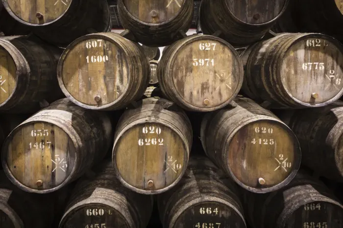 Framed Print : Portugal, Douro Litoral, Porto. Barrels in the wine cellar of Taylors Port Lodge Framed Print : Portugal, Douro Litoral, Porto. Barrels in the wine cellar of Taylors Port Lodge