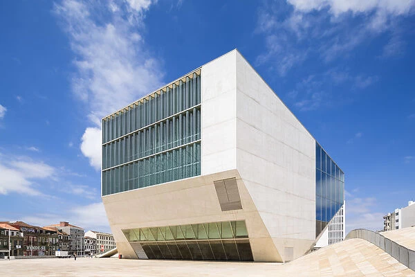 Portugal, Douro Litoral, Porto. The exterior of Casa Da Musica, Portos major