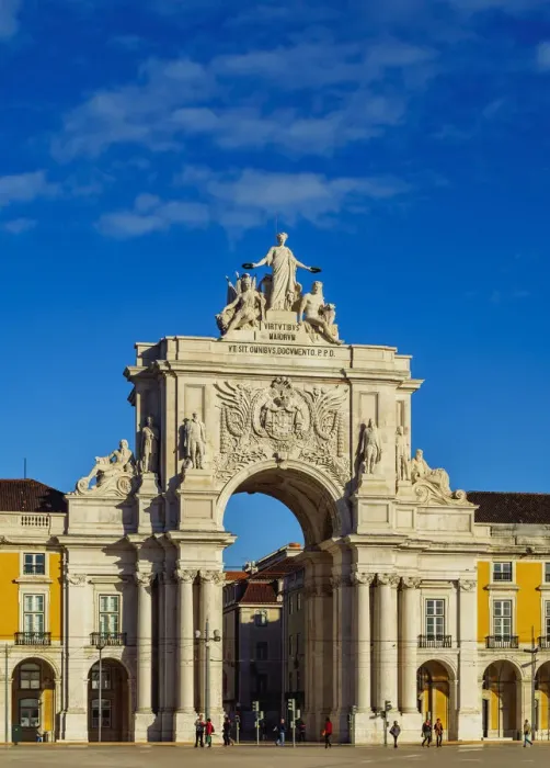 Framed Print : Portugal, Lisbon, Commerce Square, View of the Rua Augusta Arch Framed Print : Portugal, Lisbon, Commerce Square, View of the Rua Augusta Arch