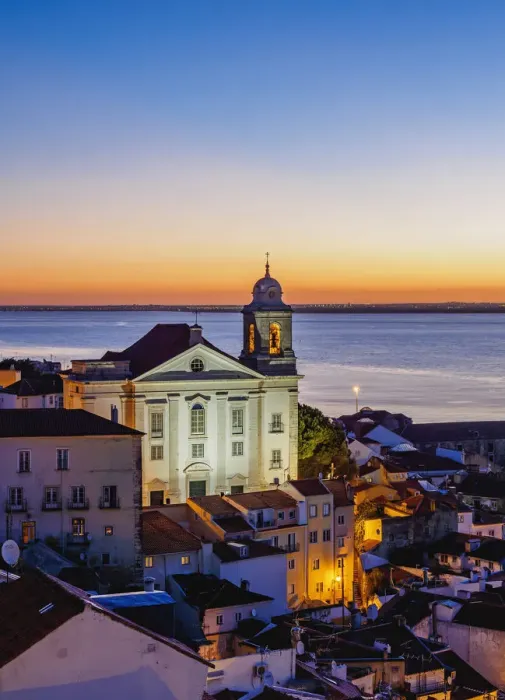 Framed Print : Portugal, Lisbon, Miradouro das Portas do Sol, View towards the Church of Santo Estevao Framed Print : Portugal, Lisbon, Miradouro das Portas do Sol, View towards the Church of Santo Estevao