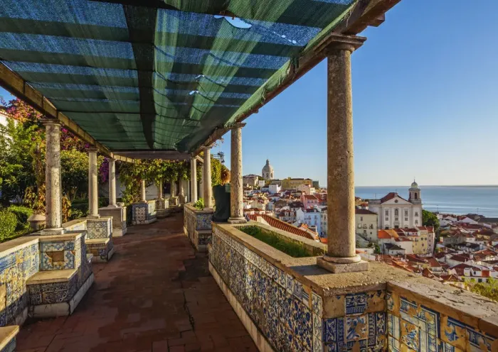Framed Print : Portugal, Lisbon, Miradouro de Santa Luzia Framed Print : Portugal, Lisbon, Miradouro de Santa Luzia