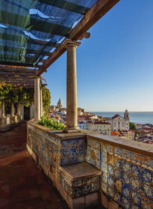 Framed Print : Portugal, Lisbon, Miradouro de Santa Luzia Framed Print : Portugal, Lisbon, Miradouro de Santa Luzia