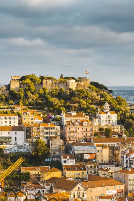 Framed Print : Portugal, Lisbon. Skyline and Sao Jorge castle