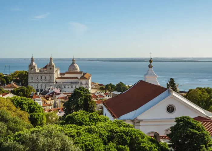 Framed Print : Portugal, Lisbon, View towards the Monastery of Sao Vicente de Fora Framed Print : Portugal, Lisbon, View towards the Monastery of Sao Vicente de Fora