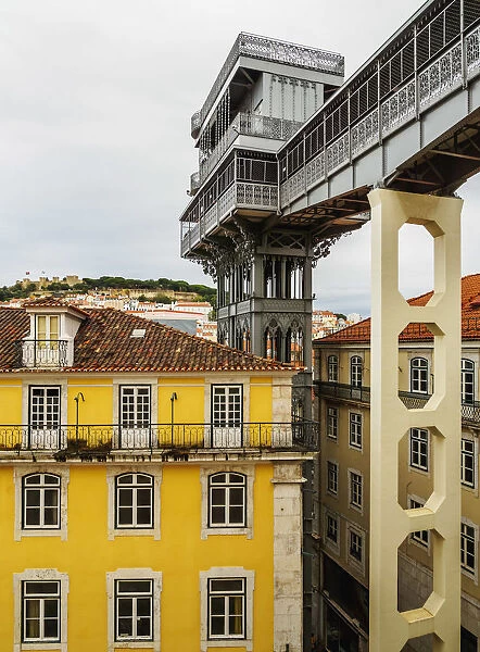 Portugal, Lisbon, View of the Santa Justa Lift