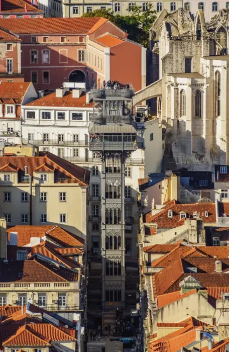 Framed Print : Portugal, Lisbon, View of the Santa Justa Lift Framed Print : Portugal, Lisbon, View of the Santa Justa Lift