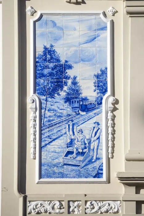 Framed Print : Portugal, Madeira, Funchal, Ritz cafe, Hand painted tiles portraying old Madeira scenes Framed Print : Portugal, Madeira, Funchal, Ritz cafe, Hand painted tiles portraying old Madeira scenes