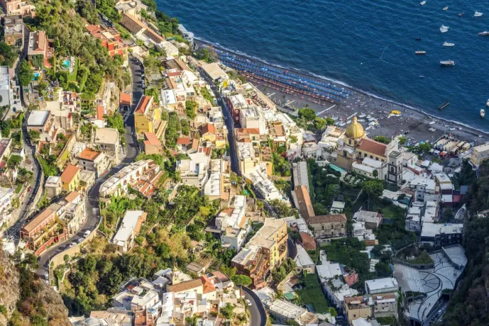 Framed Print : Positano, Amalfi coast, Salerno, Campania, Italy. High angle view of Positano Framed Print : Positano, Amalfi coast, Salerno, Campania, Italy. High angle view of Positano