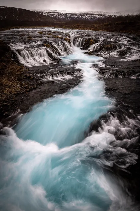 Framed Print : The powder blue waters of Bruarfoss, Bruar River, Iceland Framed Print : The powder blue waters of Bruarfoss, Bruar River, Iceland