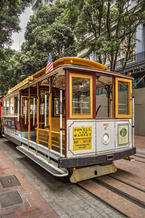 Framed Print : Powell and Market line cable car, San Francisco, California, USA Framed Print : Powell and Market line cable car, San Francisco, California, USA