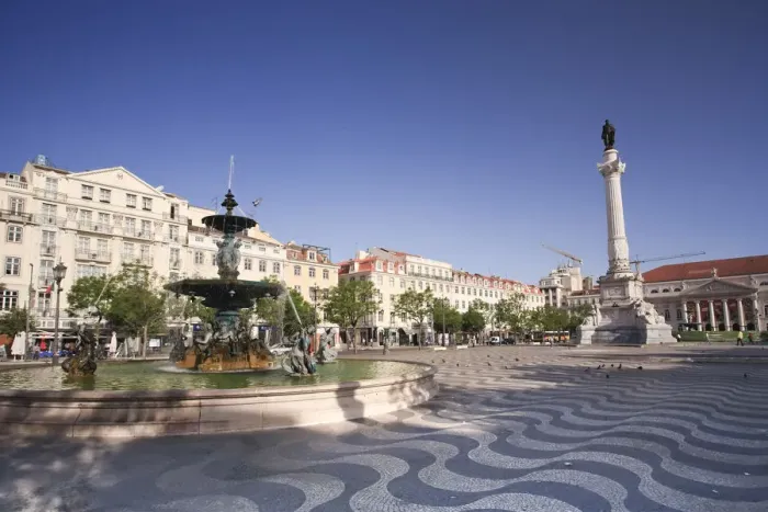 Framed Print : Praaza Dom Pedro IV (Rossio Square), Lisbon, Portugal Framed Print : Praaza Dom Pedro IV (Rossio Square), Lisbon, Portugal