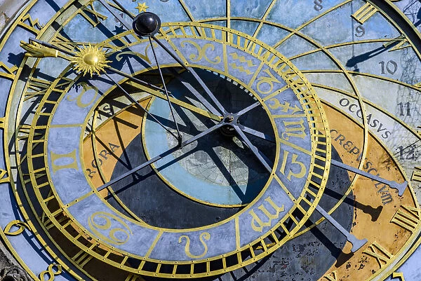 Prague astronomical clock, Prague, Bohemia, Czech Republic