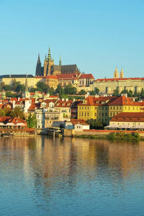 Framed Print : Prague Castle against clear sky at sunrise, Prague, Bohemia, Czech Republic Framed Print : Prague Castle against clear sky at sunrise, Prague, Bohemia, Czech Republic