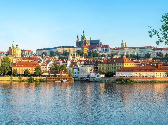 Framed Print : Prague Castle & St. Vitus Cathedral, Vltava river, Prague, Czech Republic Framed Print : Prague Castle & St. Vitus Cathedral, Vltava river, Prague, Czech Republic