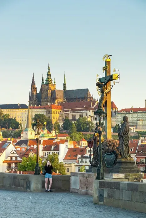 Framed Print : Prague Castle, Vltava river & Charles Bridge, Prague, Czech Republic Framed Print : Prague Castle, Vltava river & Charles Bridge, Prague, Czech Republic