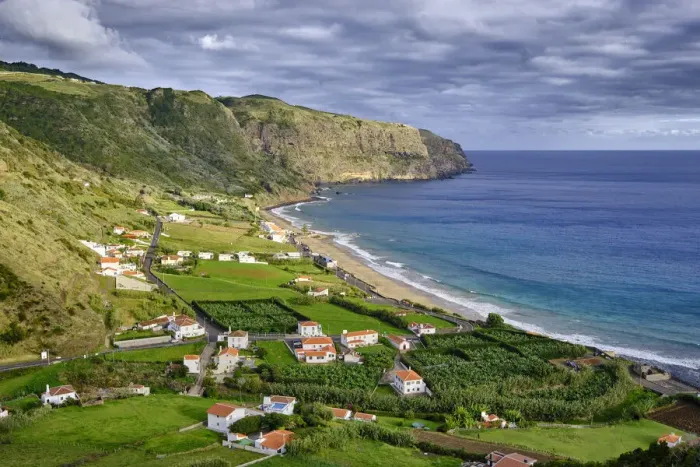 Framed Print : Praia Formosa, one of the best sandy beaches in the Azores islands Framed Print : Praia Formosa, one of the best sandy beaches in the Azores islands