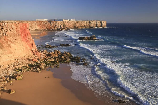 Praia do Tonel and Fortaleza de Sagres, Sagres, Algarve, Portugal